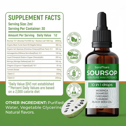 100% Organic 10-in-1 Soursop Extract Drops